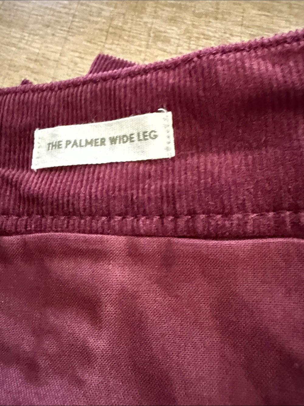 LOFT Corduroy Pants in Burgundy - Picture 3 of 3